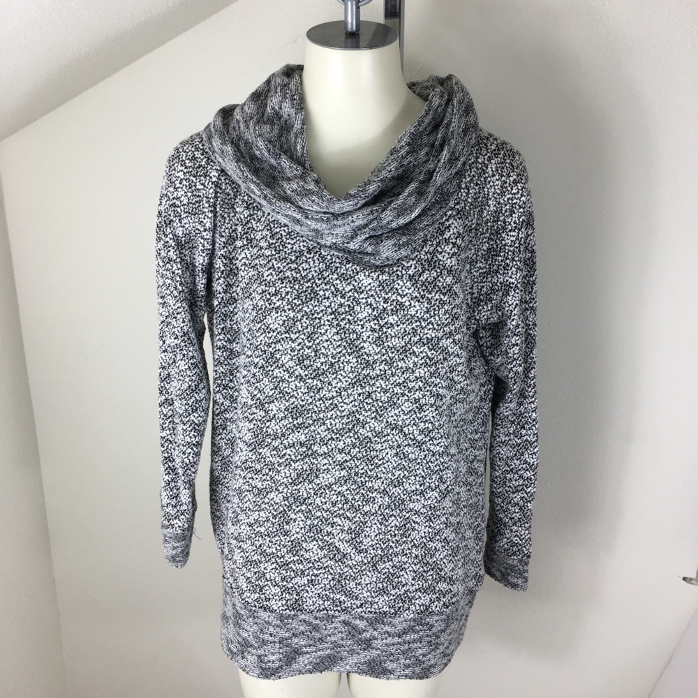 AJ Andrea Jovine Boucle Knit Cowl Neck Sweater